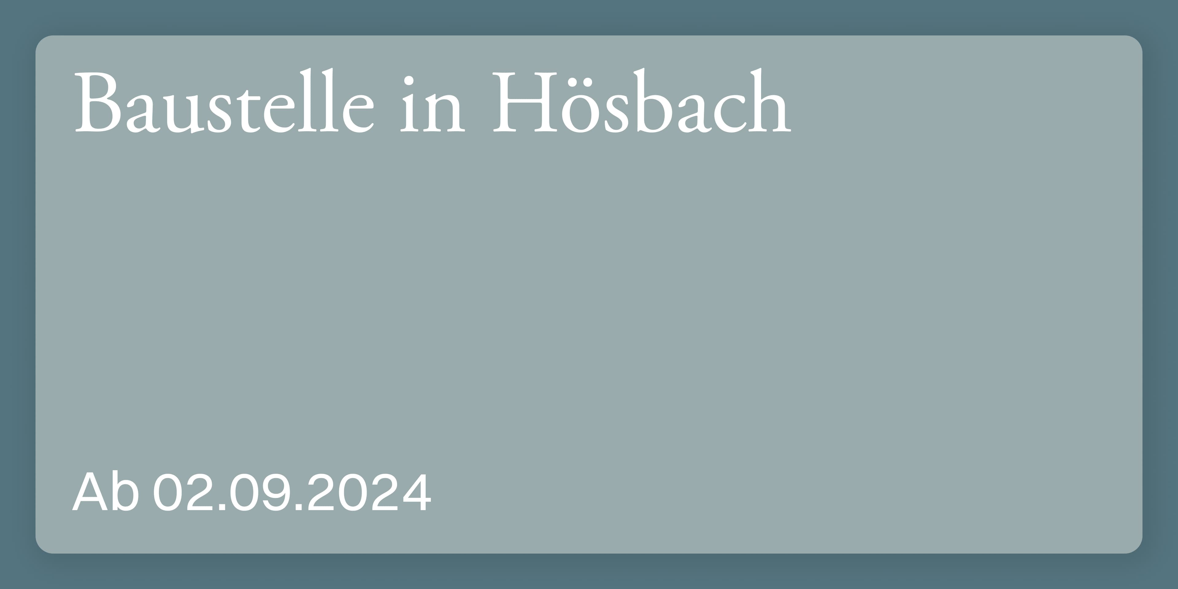 Baustelle in Hösbach