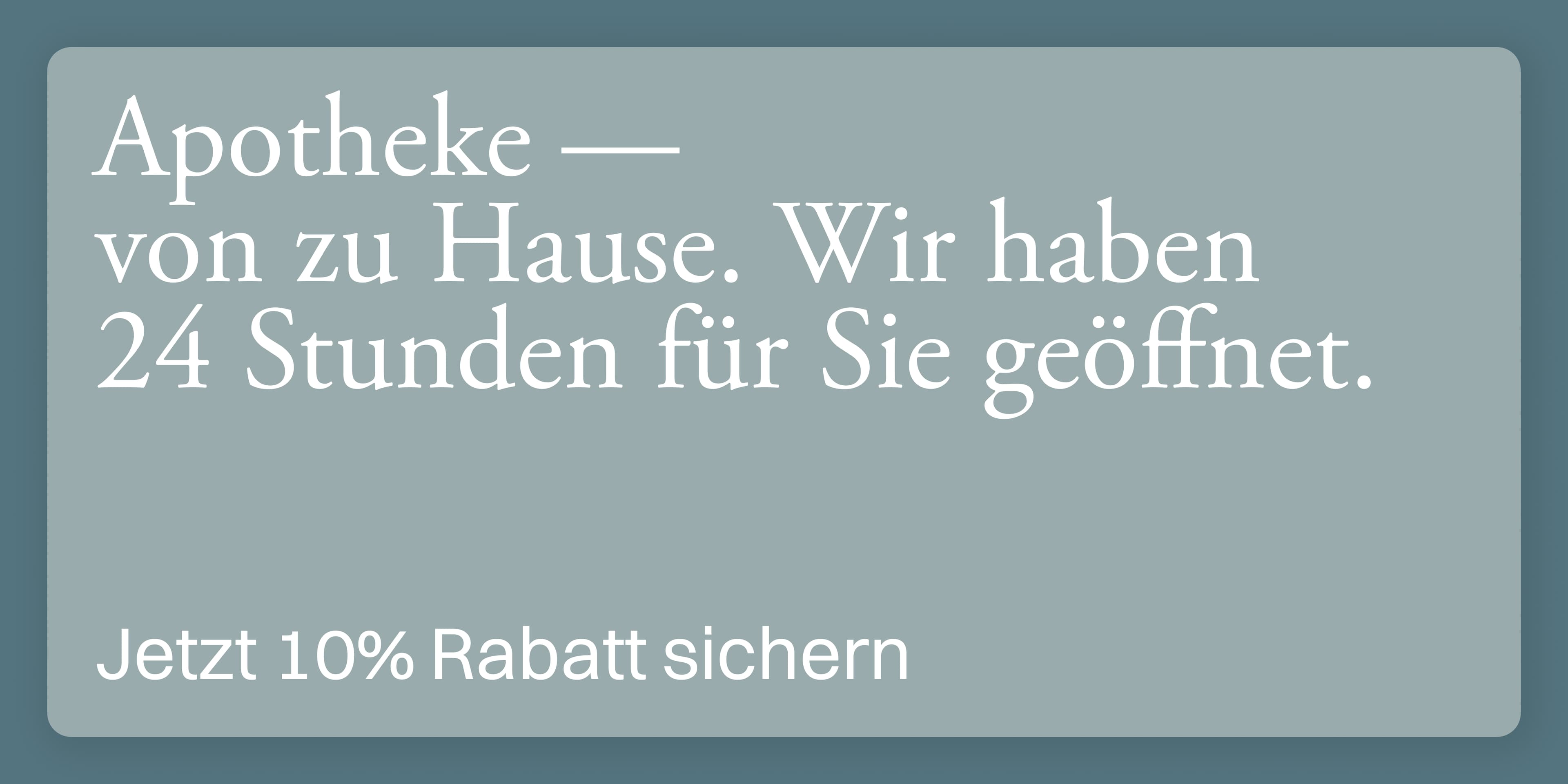 Apotheke - von zu Hause